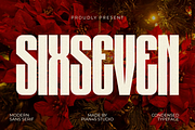 Sixseven - Ultra Condensed Sans, a Sans Serif Font by Pian45 Studio (Thumbnail 1 of 8)