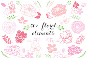Hand drawn flowers & elements, an Object Graphic by Interior Mockup Co (Thumbnail 2 of 5)