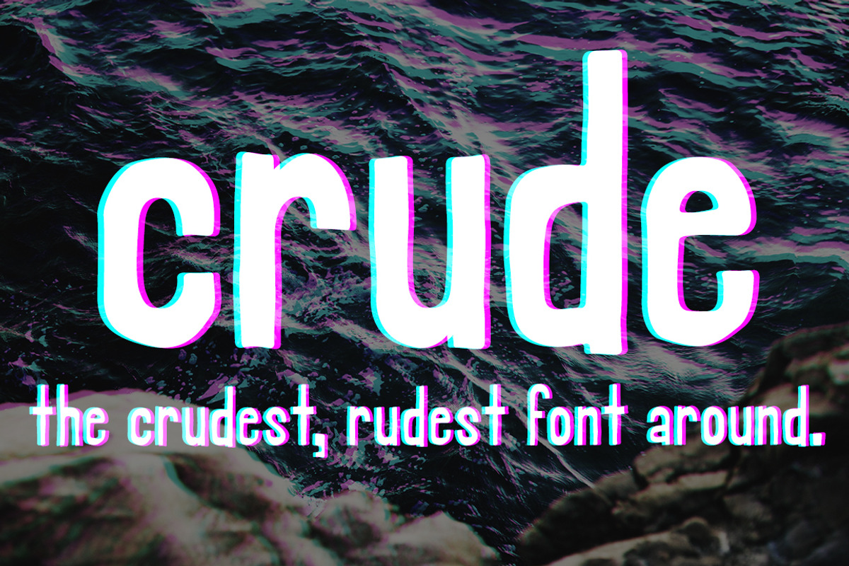 Crude - A rough hand font