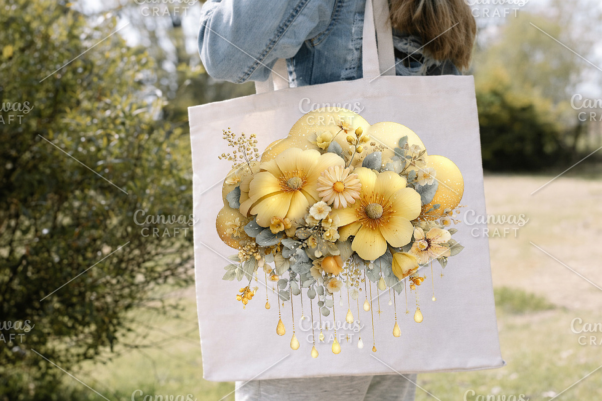 Whimsical Yellow Spring Clipart PNG, an Illustration by Canvas Craft (Photo 5 of 7)