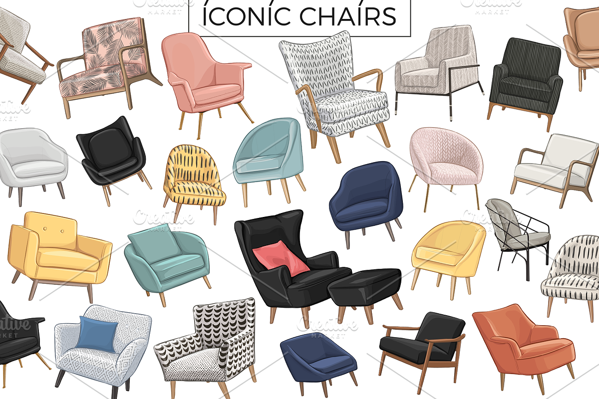 Armchair VECTOR illustrations, a Graphic by Natalka Dmitrova art (Photo 2 of 19)