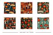 Mushroom Retro Art Patterns, a Pattern Graphic by karenfoleyphoto (Thumbnail 12 of 13)