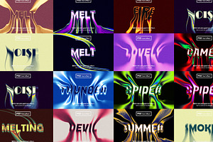 Melting melted text effects pack