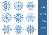 Snowflakes icon collection, an Outline Icon by RODINA (Thumbnail 1 of 3)