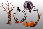 Watercolor Halloween Set, a Decorative Illustration by LidiaP (Thumbnail 3 of 3)