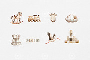Baby Neutrals Watercolor Clipart, a Person Illustration by Wild Honey Design Co. (Thumbnail 2 of 5)
