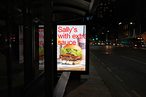 Night Bus Station Billboard Mockup, a Print Template by Thunder Studio