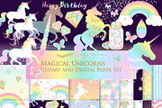 Magical Unicorns, Einhorn, Rainbow, an Illustration by Mia's Graphic Design (Thumbnail 2 of 10)