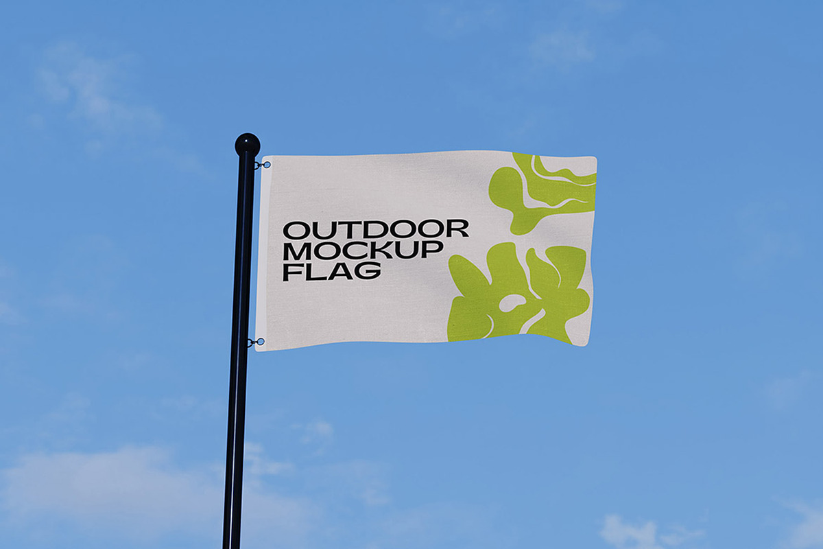 Flag Mockup, a Product Mockup by NyakBiett (Photo 4 of 5)