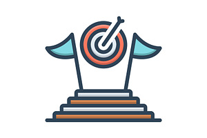 Missions aim color icon, a Duotone Icon by Creative priyanka