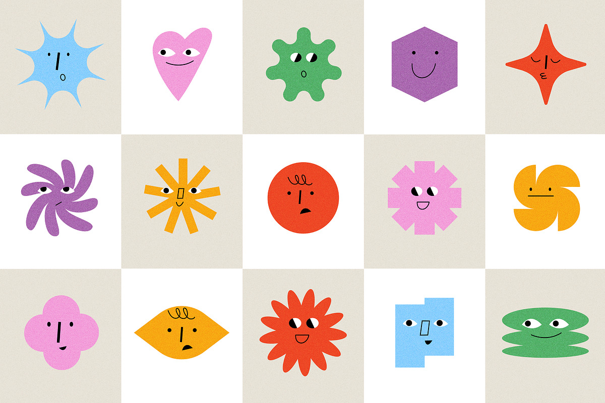 Funky shapes. Stickers, icons, an Emoji Icon by oxygen_8 (Photo 4 of 7)