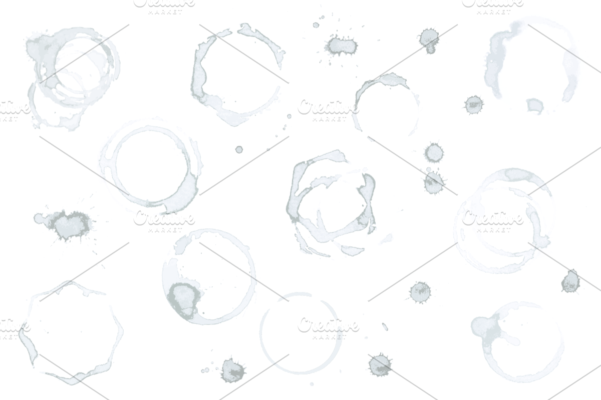 Coffee & Wine Stains (vector + png), an Illustration by vekstok (Photo 2 of 3)