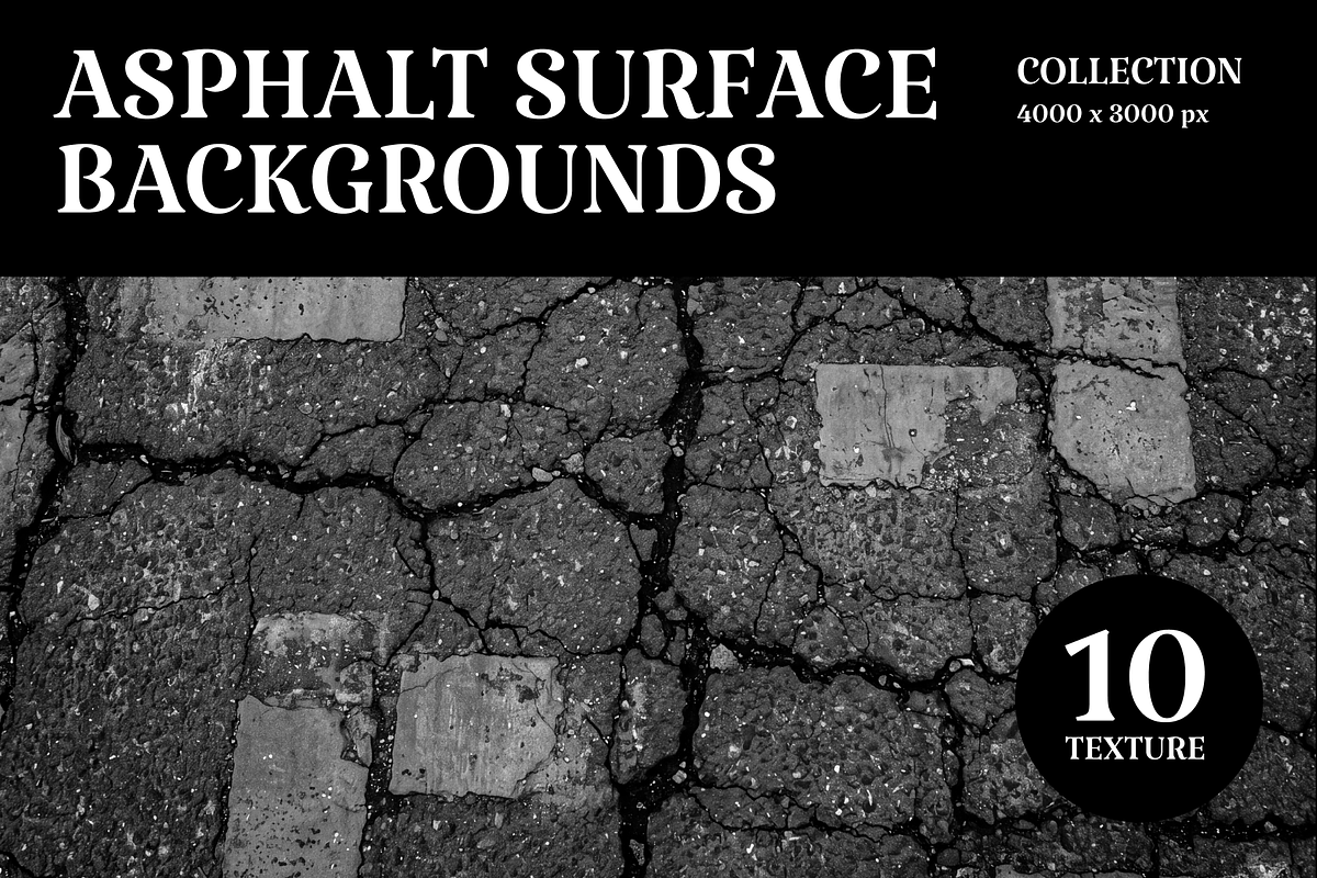 10 Asphalt Surface Backgrounds, a Background Graphic by PopotLane (Photo 1 of 7)