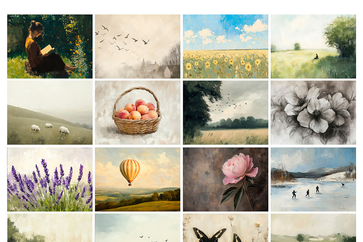 Country Echoes. Print & Poster Set, a Background Graphic by Lidberia