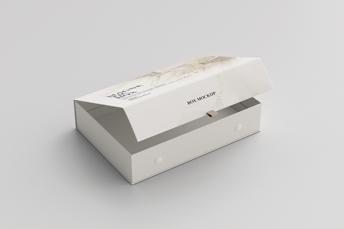 Magnetic Gift Box Mockup, a Packaging Mockup by graphicpages (Photo 7 of 9)