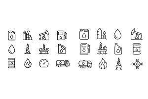 Oil and gas industry symbols, an Illustration by ZinetroN