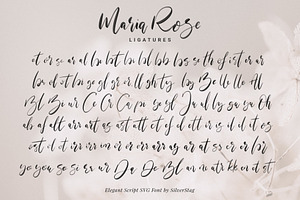 Maria Rose Elegant Script SVG Font