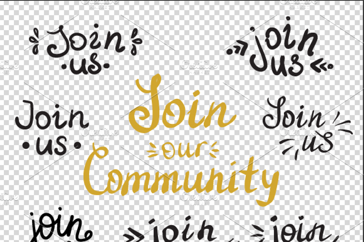 Set of join us handmade lettering preview 3