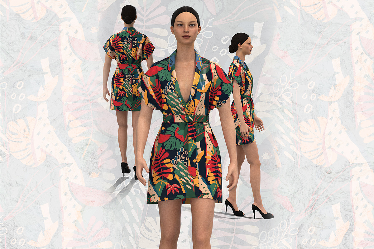 Tropical Fruits - Seamless Patterns, a Pattern Graphic by texvogue (Photo 5 of 8)