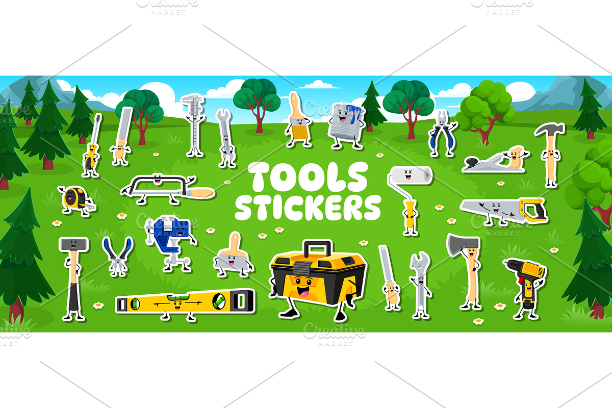 Construction, repair tool characters, an Object Illustration by Buch&Bee