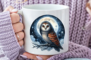 Watercolor Spooky Owls Clipart, an Illustration by Rose Art (Thumbnail 5 of 7)