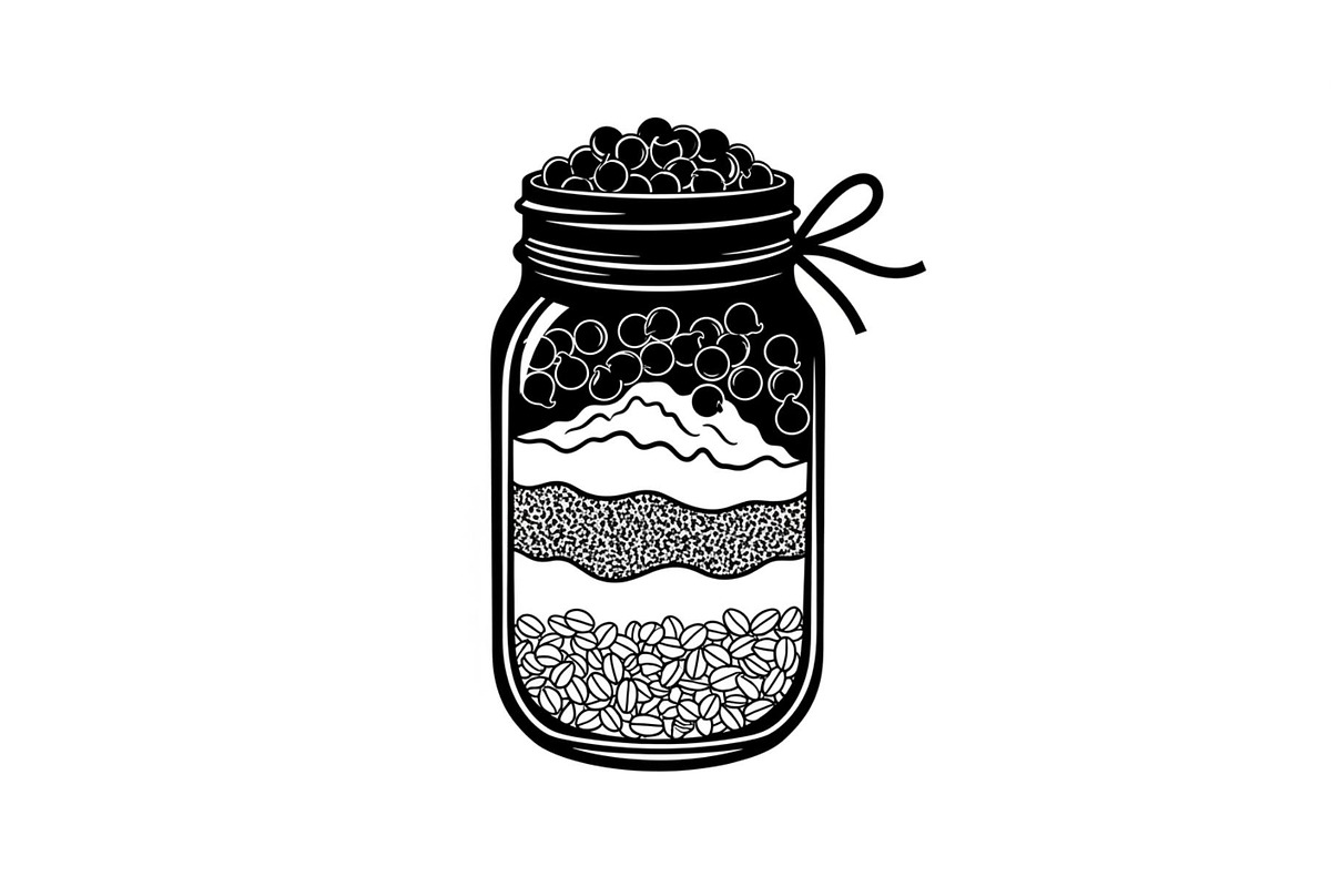Layered Mason Jar Ingredients Bundle, an Illustration by yasushie (Photo 28 of 31)