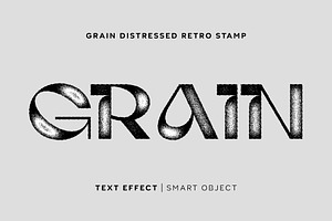 Grain Retro Stamp Text Effect