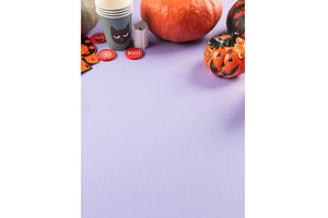 Halloween purple frame background