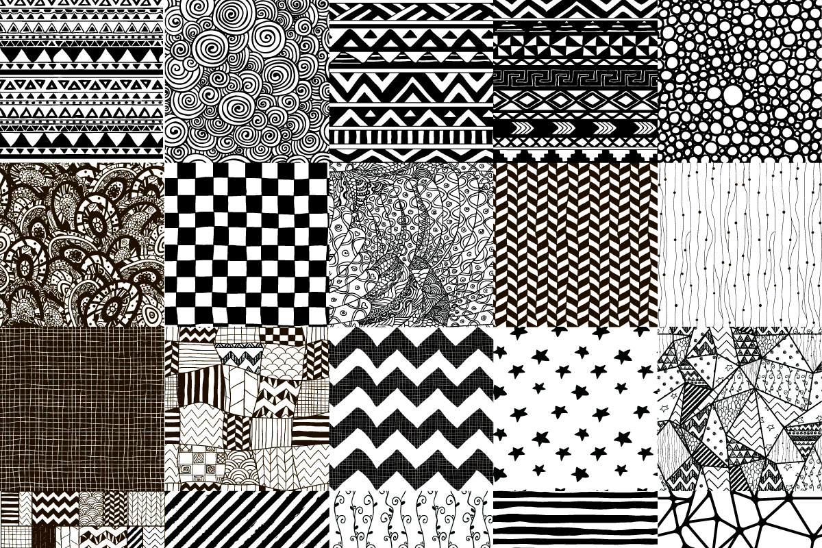 60% OFF! 50 Hand-Drawn Patterns preview 2