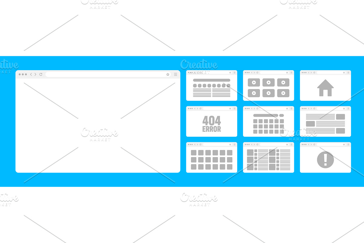 Web browser window, pages layout, a Technology Illustration by 32pixels