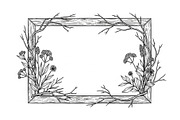 Rustic Floral Frame SVG Bundle, an Illustration by jahid234 (Thumbnail 27 of 31)