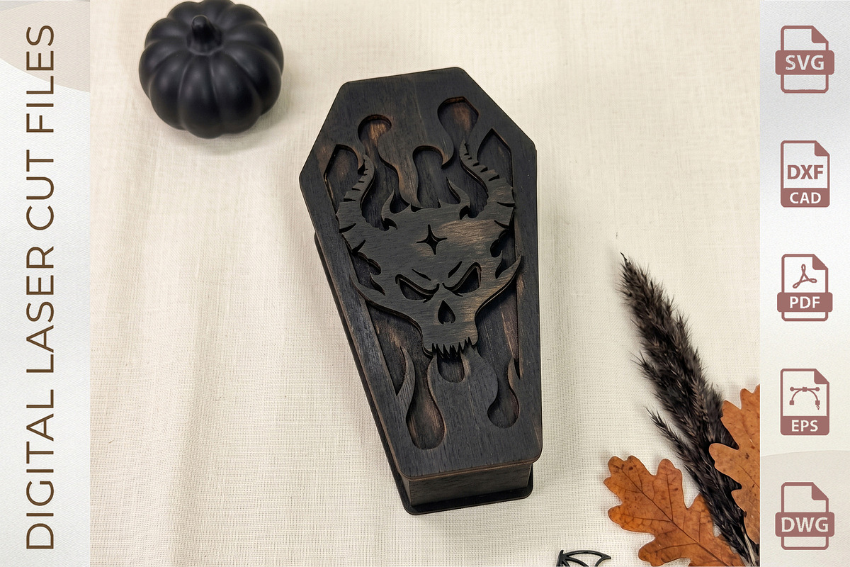 Halloween Coffin Box Bundle, an Object Graphic by WoodoraCut (Photo 7 of 10)
