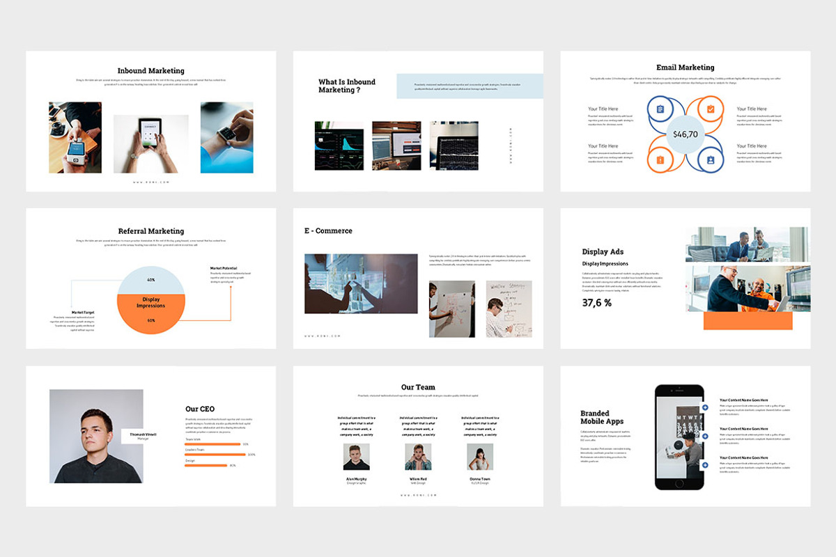 Koni Digital Marketing Google Slides, a Presentation Template by Punkl Camp (Photo 4 of 9)