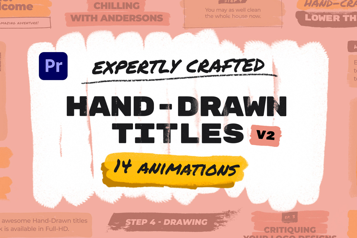 14 Brush Titles - Premiere Pro, a Templates & Theme by Atamotion (Photo 1 of 12)