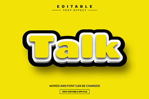 Talk 3D Editable Text Effect