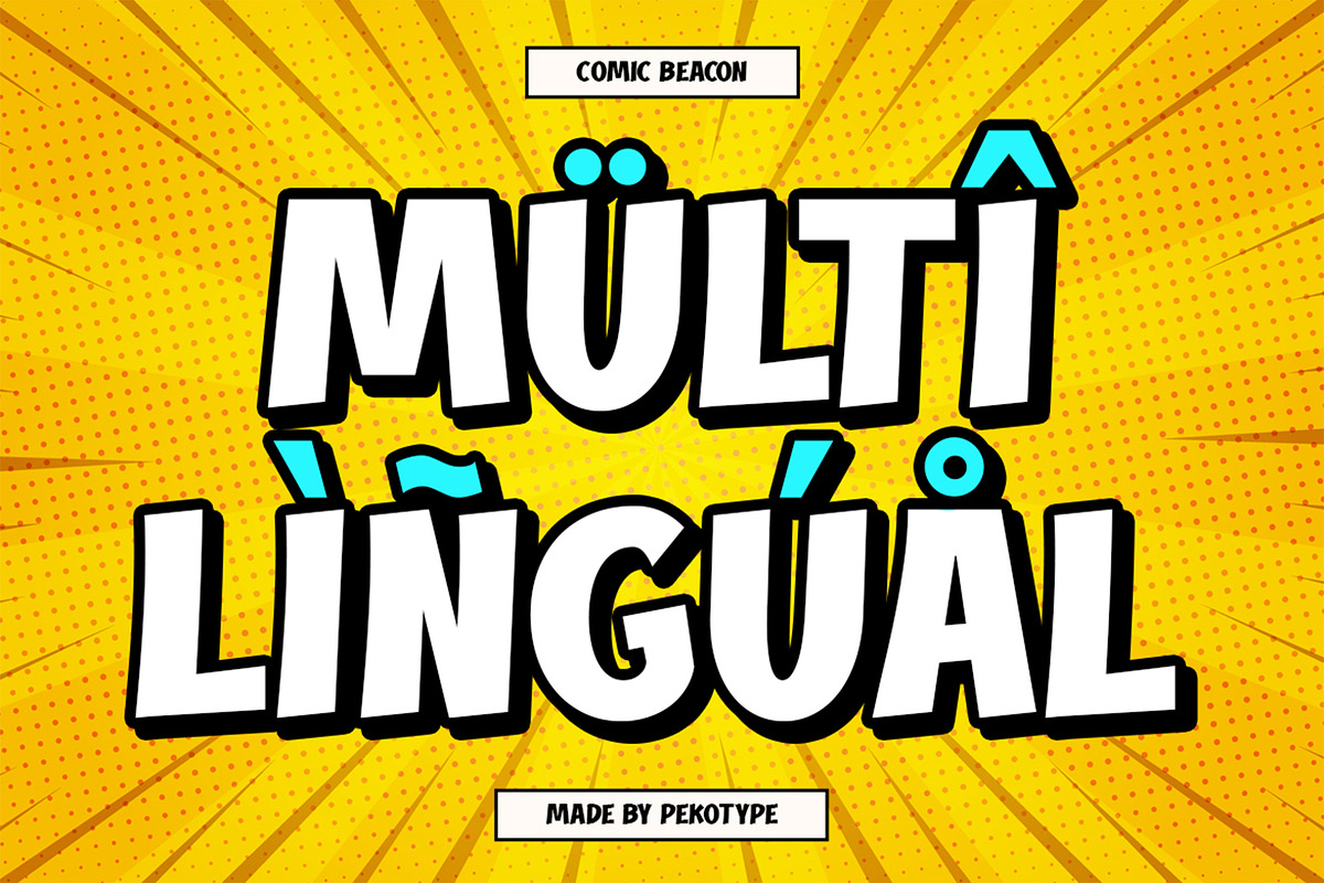 Comic Beacon - Comic Cartoon Font, a Sans Serif Font by Pekotype (Photo 4 of 13)