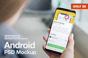 Android Galaxy S8 PSD Mockup, an Android Mockup by StartMockups.com (Thumbnail 2 of 2)