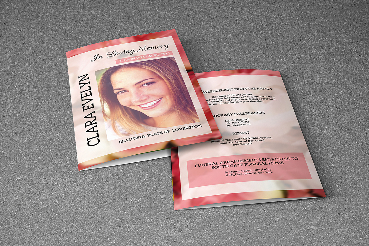 Funeral Program Template-V317, a Brochure Template by Template Shop (Photo 4 of 4)