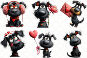 Quirky Valentine Day Black Dog, an Illustration by Black Bird Studio (Thumbnail 2 of 6)