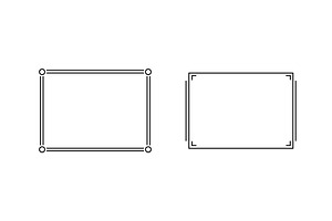 Sleek black outline frames for, an Object Illustration by skripnikbb