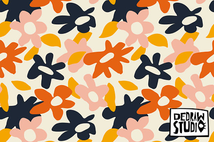 Abstract Flower Pattern, a Pattern Graphic by Dedraw Studio
