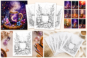 Foral Mug Coloring Book Pages, a Pattern Graphic by S Graphic Studio (Thumbnail 3 of 3)