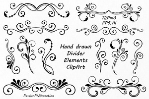 Hand Drawn Divider Elements