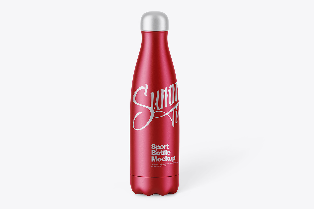 Sport Bottle Metallic Mockup, a Product Mockup by AlkStudio (Photo 3 of 8)