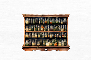 Watercolour Witches Apothecary Cabin