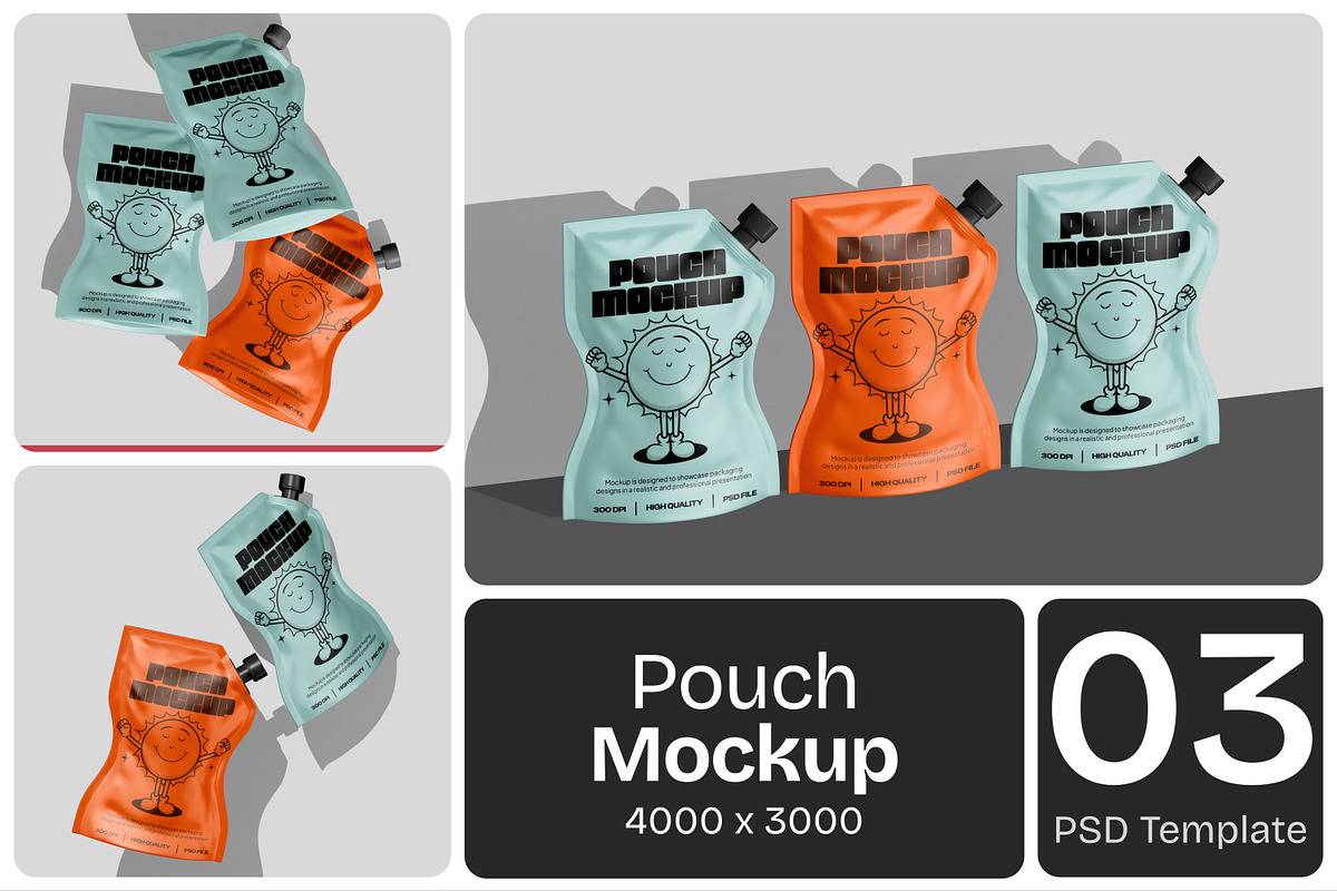 Stand-up Pouch Mockup, a Packaging Mockup by Permadi Creative (Photo 1 of 5)