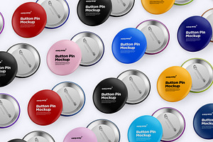 Button Pins PSD Mockups Set