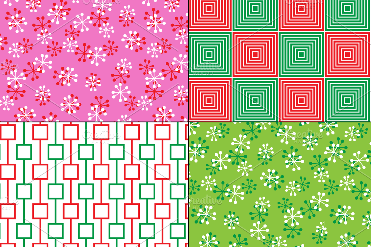 Mod Seamless Christmas Patterns preview 6