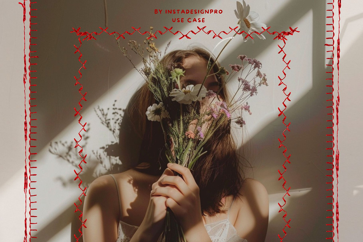 Red Handmade Embroidery Collage, an Object Graphic by InstaDesignPro (Photo 11 of 18)