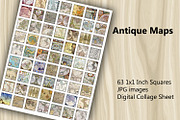 Digital Collage Sheet - Antique Maps, a Print Template by Kseniya-Omega (Thumbnail 1 of 3)